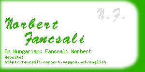 norbert fancsali business card